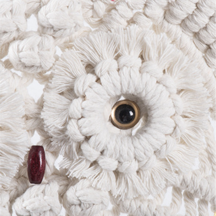 OWL Macrame Wall Hanging – Handwoven Cotton Rope
