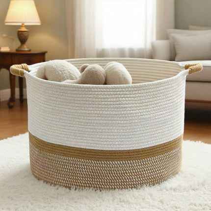 ULIECHIL Large Cotton Rope Storage Basket-65L