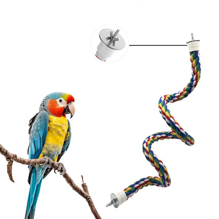 ULIECHIL 31.5 Inches Bendable Cotton Parrot Perch for Cages