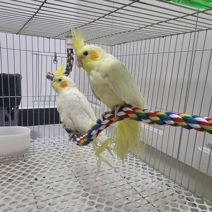 ULIECHIL 31.5 Inches Bendable Cotton Parrot Perch for Cages