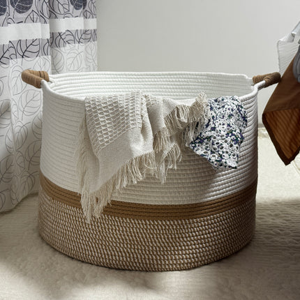ULIECHIL Large Cotton Rope Storage Basket-65L