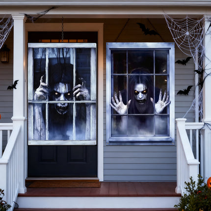 Halloween Window Decorations Set of 2