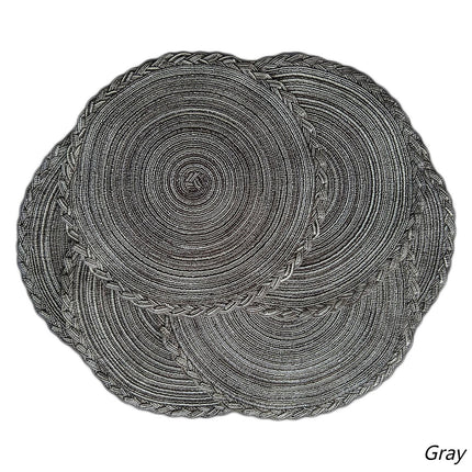 ULIECHIL 15" Braided Round Placemats (Set of 6)