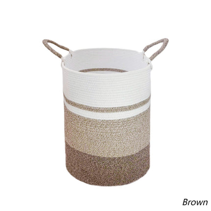 ULIECHIL 56L Large Woven Cotton Rope Laundry Basket