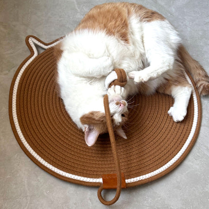 ULIECHIL Natural Cotton Cat Scratcher Mat-19.7in