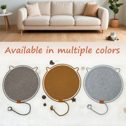 ULIECHIL Natural Cotton Cat Scratcher Mat-19.7in