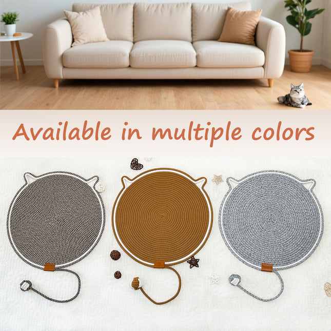 ULIECHIL Natural Cotton Cat Scratcher Mat-19.7in