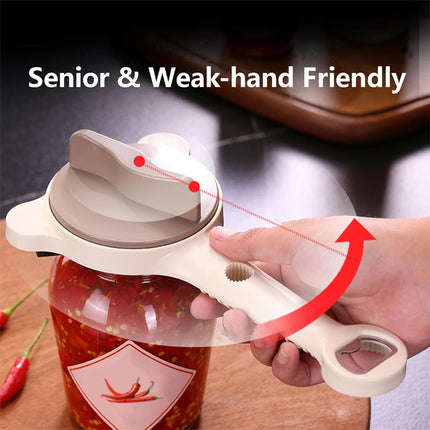 4-in-1 Universal Jar and Can Opener with Bottle Opener