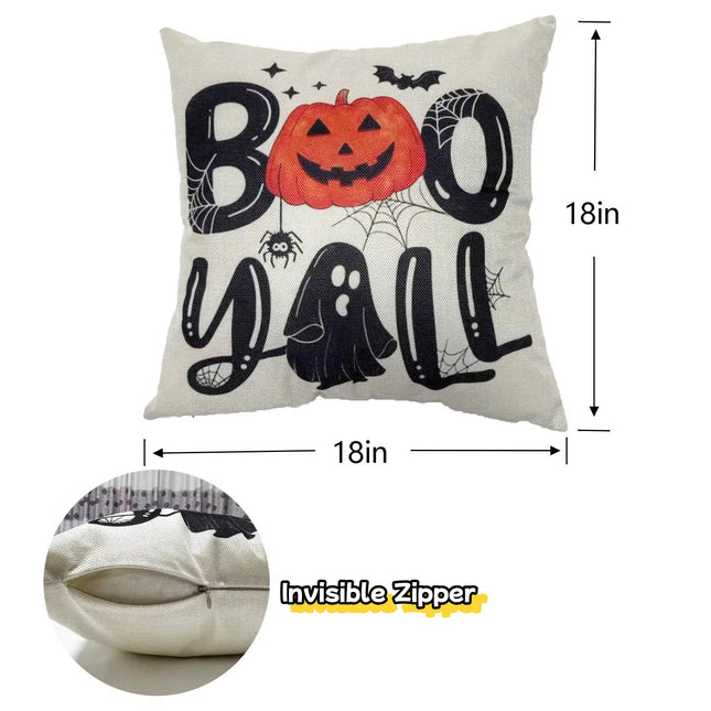 ULIECHIL 4 Pcs Halloween Pillow Covers