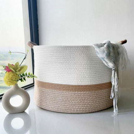 ULIECHIL Large Cotton Rope Storage Basket-65L