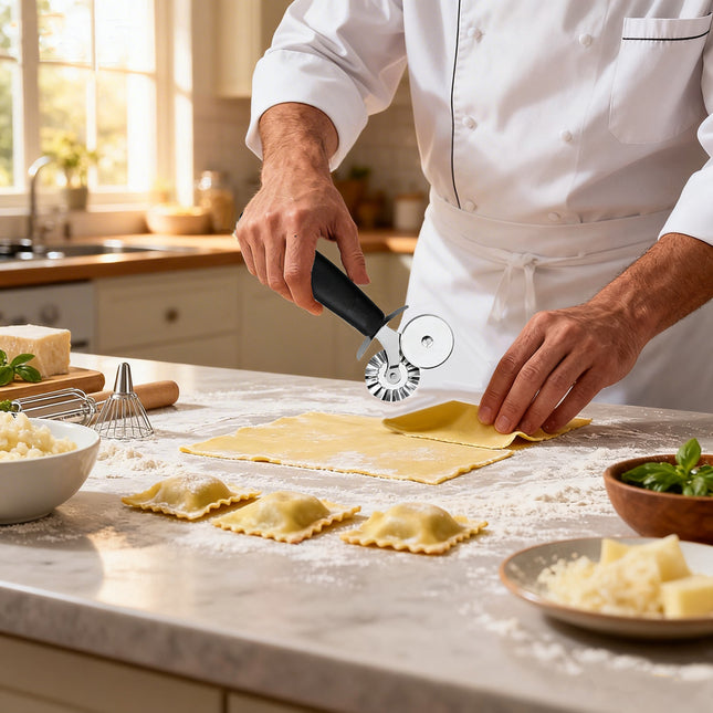 Pizza Cutter Wheel - Stainless Steel Pastry Cutter Tool