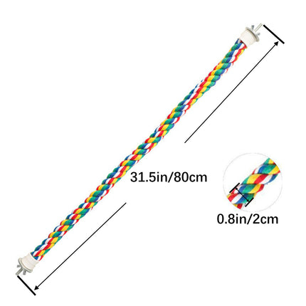 ULIECHIL 31.5 Inches Bendable Cotton Parrot Perch for Cages
